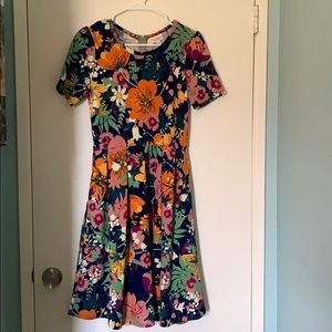 EUC Flower Print LuLaRoe Amelia Dress